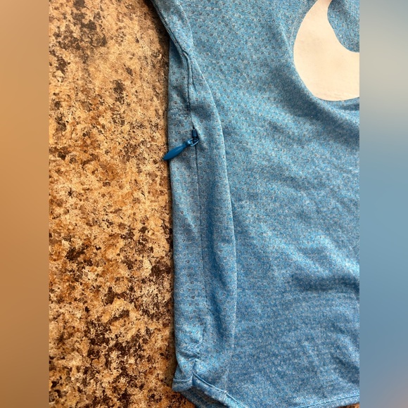 Nike Jersey-Type Cropped Workout Top, Blue - Picture 3 of 5